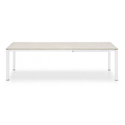 Avis Inside 75 Table extensible 10 couverts EMINENCE EVO 260cm structure métal plateau mélaminé beige