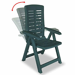 Acheter Maison Chic Mobilier à dîner 5 pcs de jardin - Ensemble table et chaises d'extérieur - Salon/Mobilier de jardin classique Plastique Vert -MN45087