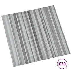 vidaXL Dalles de plancher autoadhésives 20 pcs PVC 1,86 m² gris clair