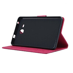 Wewoo Housse Étui Magenta pour Samsung Galaxy Tab A 7.0 fleurs pressées motif papillon flip horizontal en cuir PU avec boucle magnétique & Titulaire & Slots de cartes Portefeuille pas cher