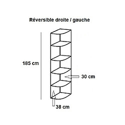 Inside 75 Colonne étagères terminal LUND blanc mat largeur 30 cm