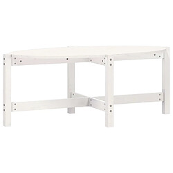 Maison Chic Table basse,Table Console Table d'appoint, Table pour salon Blanc 118x63x45 cm Bois massif de pin -MN67087