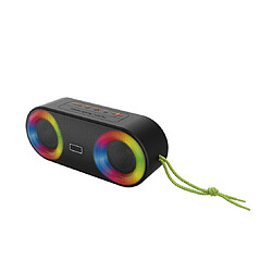 Acheter We Enceinte BT RMS 5W*2 , lecteur USB/Micro SD, Aux IN, Radio FM, batterie rechargeable de 3000mAh, IP65 , jeu de lumière, dragonne amovible