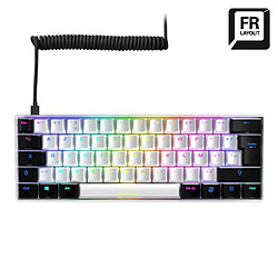 Sharkoon SKILLER SGK50 S4 Clavier de Jeu Câble USB AZERTY FR Blanc