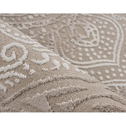 Lisa Design Telio - tapis rectangulaire motif oriental - taupe