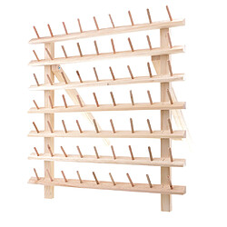 Avis support de fil à coudre et à broder en bois 63-support de stockage de bobine pliable