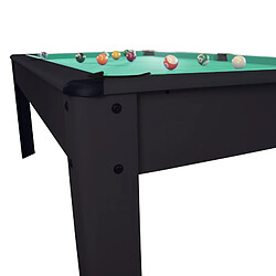 Play4Fun Billard Américain HARMONY 6Ft - 206,5 x 116,5 x 80 cm avec accessoires et plateau dînatoire - Couleur Noir pas cher