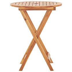 vidaXL Table pliable de jardin 60x75 cm bois d'acacia massif