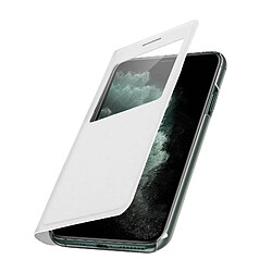 Avizar Housse iPhone 11 Pro Étui à Clapet Fenêtre d'affichage Blanc