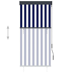 Avis Maison Chic Store roulant d'extérieur | Volet roulant | Rideau roulant 80x250 cm Bleu et blanc -GKD68820