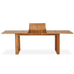 Table salon de jardin Levata - BOCARNEA - Bois Acacia - Table extensible papillon - 180/240 cm - Pour 8 personnes pas cher