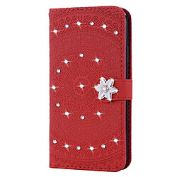 Acheter Wewoo Coque Pour iPhone 11 Pressé Impression Coller Motif Foret Horizontale Étui En Cuir PU avec Titulaire & Slots Cartes Et Portefeuille Et Lanyard Rouge