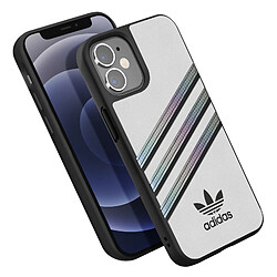 Adidas Coque pour iPhone 12 Mini Bords Surélevés 3 Stripes Blanc