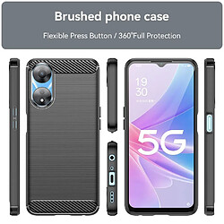 Htdmobiles Coque pour Oppo A58 5G / A78 5G - housse etui silicone gel carbone + film ecran - NOIR