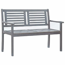 Maison Chic Banc de jardin 2 places | Banquette de jardin | Chaise Relax 120 cm Gris Bois d'eucalyptus solide -MN37717