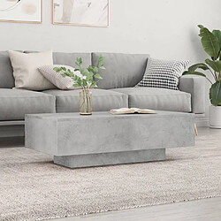 Maison Chic Tabls basse,Table Console pour salon gris béton 100x49,5x31 cm bois d'ingénierie -MN16572