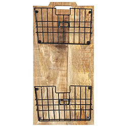 vidaXL Porte-revue mural 33x10x67 cm Bois de manguier solide brut