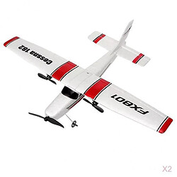 2x RC Avion Jouet 2.4Ghz Télécommande Planeur Aile Fixe Avion De Chasse