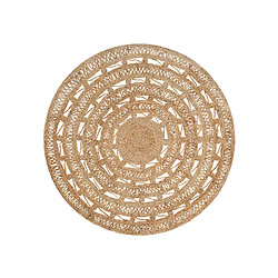 Beliani Tapis rond 140 cm en jute beige KERER