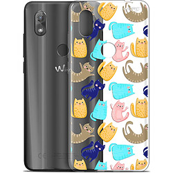 Caseink Coque arrière Wiko View 2 (6 ) Gel HD [ Nouvelle Collection - Souple - Antichoc - Imprimé en France] Chat Danse