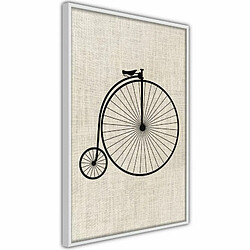 Paris Prix Affiche Murale Encadrée Penny-Farthing 20 x 30 cm Blanc