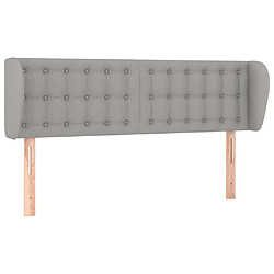 vidaXL Tête de lit avec oreilles Gris clair 147x23x78/88 cm Tissu