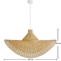 Acheter ICONIK INTERIOR Lampe de Plafond en Rotin - Style Boho Bali - Sona Naturel