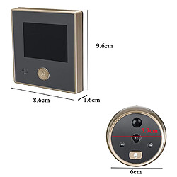 Acheter Universal 3 pouces SY 1 TFT LCD HD caméra de porte numérique yeux sonnette porte électrique prise de vue détection 120 degrés vidéo yeux sécurité de la maison | sonnette (or)