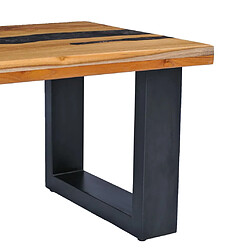 Acheter vidaXL Table basse 100x50x40 cm Bois de teck massif et polyrésine