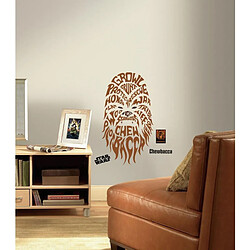 Thedecofactory STAR WARS CHEWBACCA - Sticker repositionnable géant Chewbacca graphique-textes, Star Wars 74x41