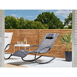 Beliani Chaise longue - Gris