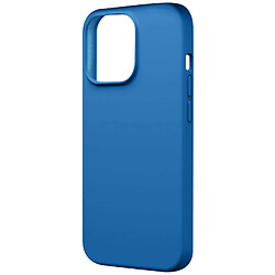 Avizar Coque pour iPhone 15 Pro Silicone Premium Semi rigide Finition Mate Douce Bleu