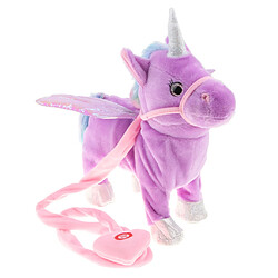 peluche peluche animal licorne musical cheval jouet électrique marche cheval violet