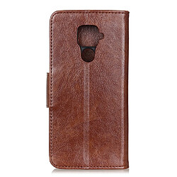 Etui en PU peau de nappa marron pour votre Xiaomi Redmi Note 9/Redmi 10X 4G