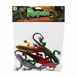 BigBuy Fun Figurines d'animaux Reptile (4 uds)