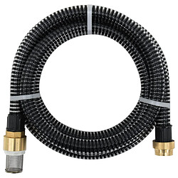 vidaXL Tuyau d'aspiration avec raccords en laiton noir 1,1" 15 m PVC