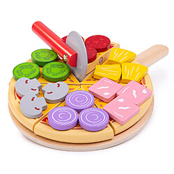 Bigjigs Toys Ensemble de découpe de pizza en bois