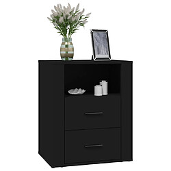 Avis vidaXL Table de chevet Noir 50x36x60 cm Bois d’ingénierie