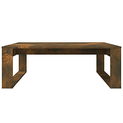 Maison Chic Table basse pour salon | Table à café Chêne fumé 100x100x35 cm Bois d'ingénierie -GKD59234 pas cher