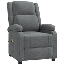 Maison Chic Fauteuil Relax pour salon, Fauteuil de massage Gris foncé Tissu -GKD62976