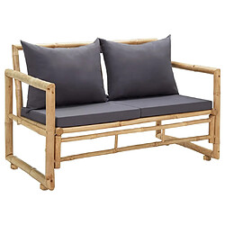 Maison Chic Banc de jardin avec coussins | Banquette de jardin | Chaise Relax 115 cm Bambou -MN17900