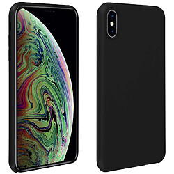 Avizar Coque iPhone XS Max Silicone Semi-rigide Mat Finition Soft Touch noir