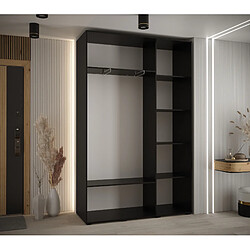 Avis Abiks Meble Armoire à portes coulissantes Davos 3 235.2 x 150 x 45 3 portes coulissante (Noir/Noir/Or)