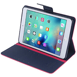 Wewoo Housse Étui Coque en cuir à rabat horizontal FANCY DIARY pour iPad Mini 2019avec porte-cartes et porte-cartesavec porte-monnaie Magenta pas cher