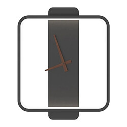 Horloge Murale Moderne De Lampe à LED Mécanisme De Quartz Silencieux Minimaliste, Carré Noir De Décor à La Maison