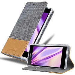 Cadorabo Coque Sony Xperia Z1 Etui en Gris