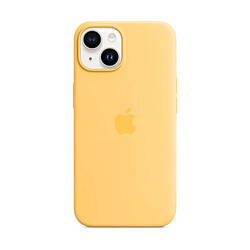 Coque en silicone avec MagSafe pour Apple iPhone 14 Soleil pale