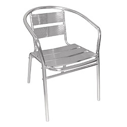 Fauteuils empilables en aluminium Bolero - Lot de 4