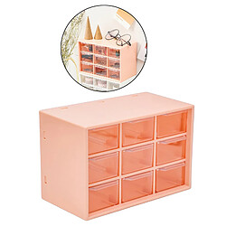 Acheter Organisateur à 9 Tiroirs Maquillage Sous-vêtements Ménagers Divers Diviseur De Rangement Rose