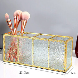 Universal Boîte de maquillage en verre transparent de luxe Boîte de rangement de maquillage Brosse à maquillage Organisatrice Crayon Porte-rouge à lèvres Outils de maquillage Organisatrice